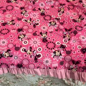 Baby quilt handmade Minnie mouse